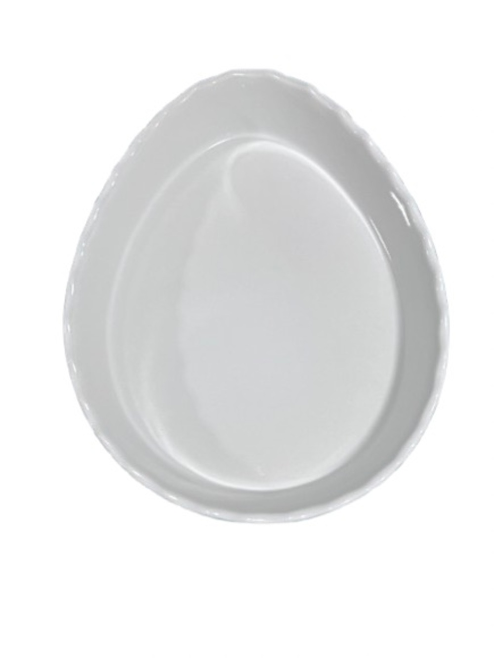 Egg shaped baking dish